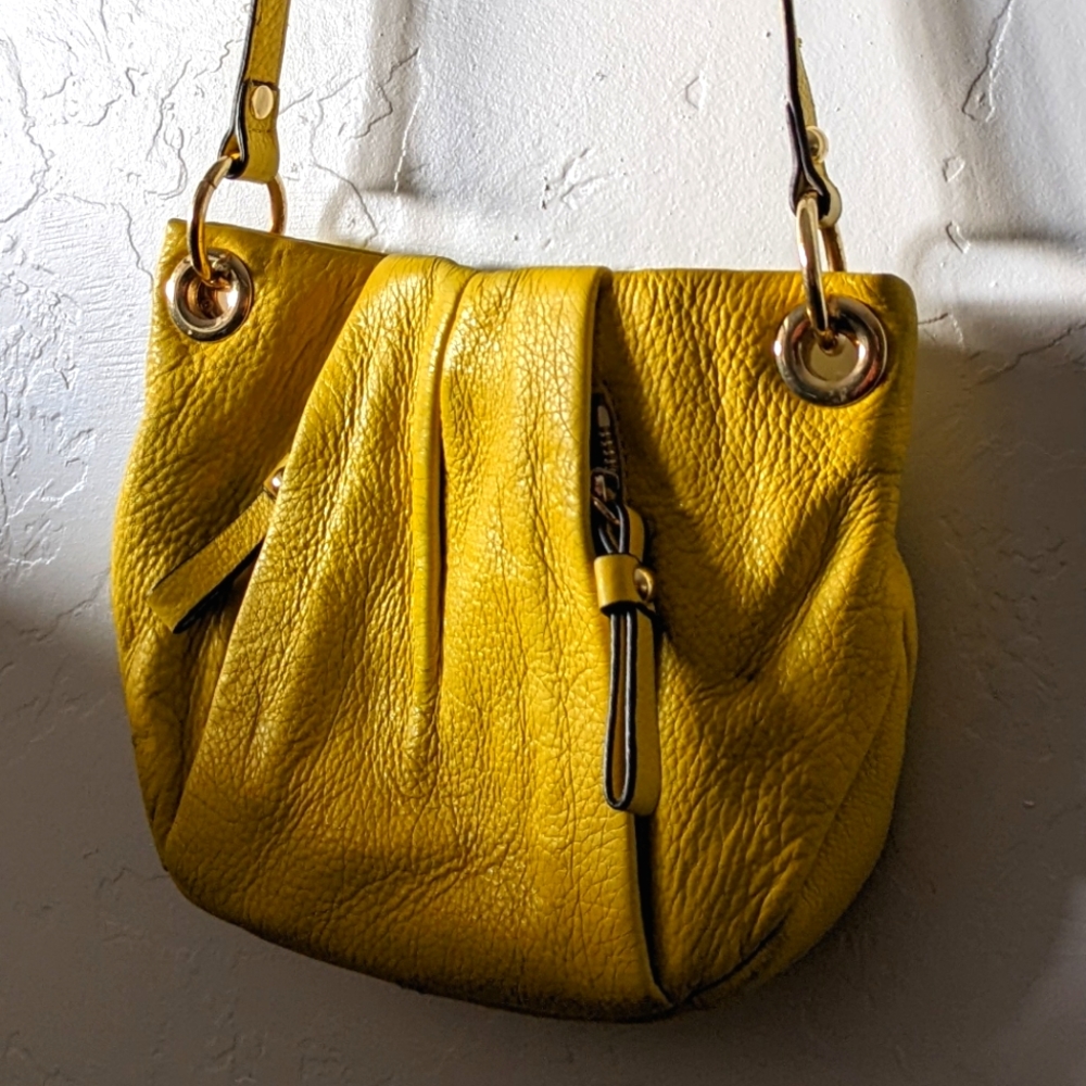 Vince Camuto Yellow Small Hobo Crossbody